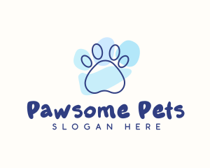 Pet Paw Print logo design