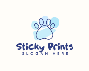 Pet Paw Print logo design