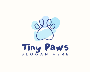 Pet Paw Print logo design