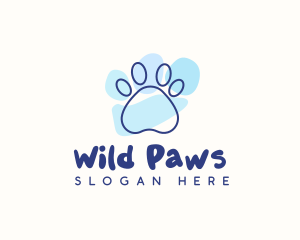 Pet Paw Print logo design