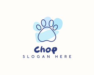 Cat - Pet Paw Print logo design