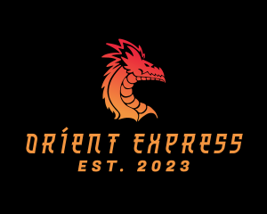 Oriental Dragon Creature logo design