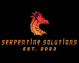 Serpentine - Oriental Dragon Creature logo design