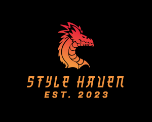 Dragon - Oriental Dragon Creature logo design