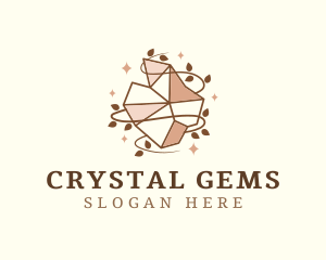 Gem Accessory Leaves logo design