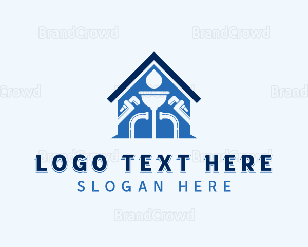 Plumbing Pipe Plunger Logo