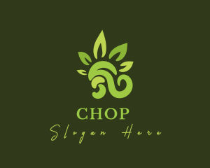 Therapy - Green Leaf Wave logo design