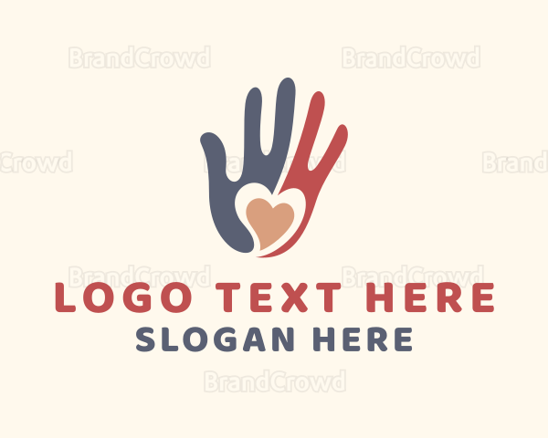 Charity Heart Hand Logo