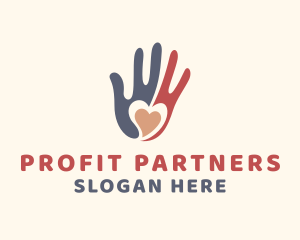 Charity Heart Hand  logo design