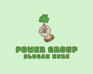 Irish Clover Hand  Logo