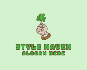 Irish Clover Hand  Logo