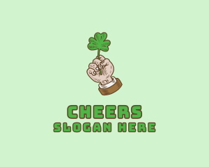 Irish Clover Hand  Logo