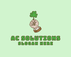 Irish Clover Hand  logo design