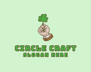 Irish Clover Hand  logo design