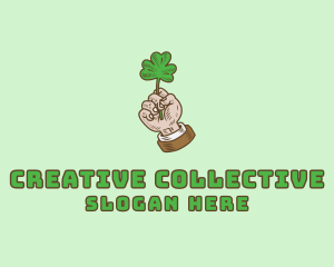 Irish Clover Hand  logo design