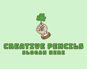 Irish Clover Hand  logo design