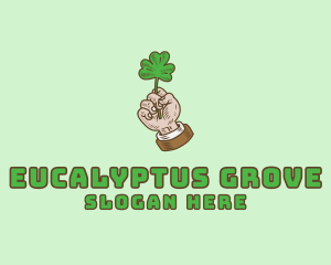 Irish Clover Hand  logo design