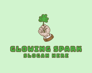 Irish Clover Hand  logo design