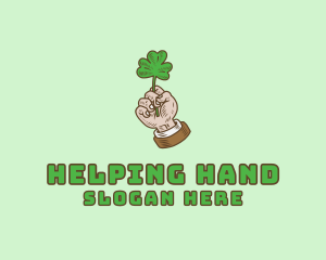 Hand - Irish Clover Hand logo design