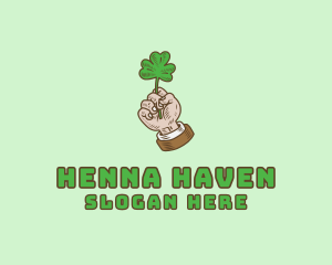 Irish Clover Hand  logo design