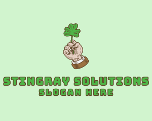 Irish Clover Hand  logo design