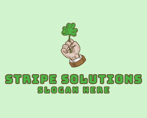 Irish Clover Hand  logo design