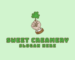 Irish Clover Hand  logo design