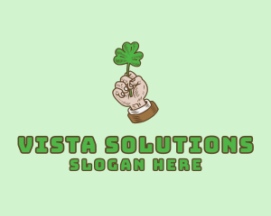 Irish Clover Hand  logo design