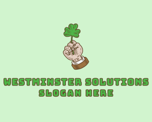 Irish Clover Hand  logo design