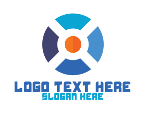 Initial - Generic Blue X Circle logo design