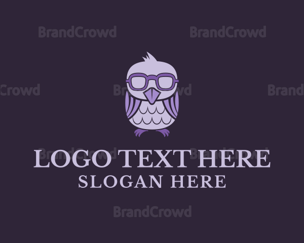 Owl Bird Glasses Logo