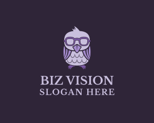 Owl Bird Glasses logo design