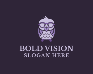 Owl Bird Glasses logo design