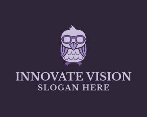 Owl Bird Glasses logo design