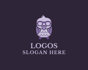 Violet - Owl Bird Glasses logo design