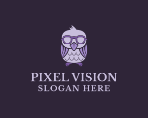 Owl Bird Glasses logo design