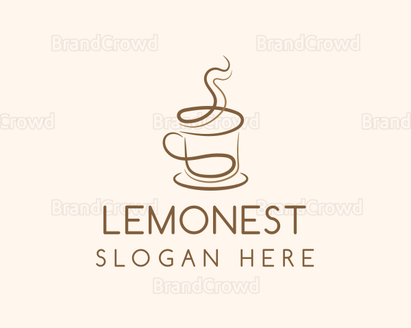 Brown Coffee Cup Logo