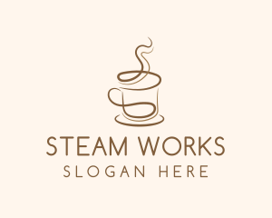 Brown Coffee Cup logo design