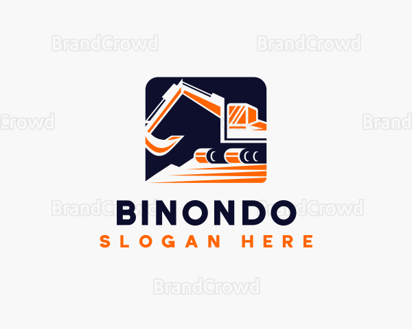 Excavator Industrial Machine Logo