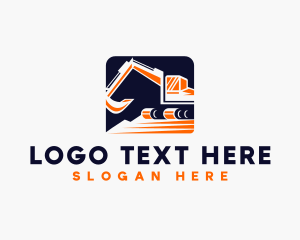 Digger - Excavator Industrial Machine logo design