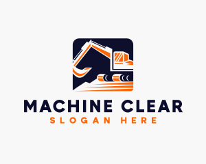 Excavator Industrial Machine logo design