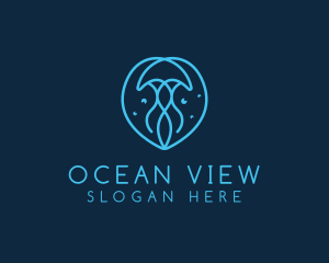 Oceanarium Aquatic Jellyfish  logo design