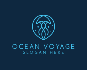 Oceanarium Aquatic Jellyfish  logo design