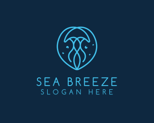 Oceanarium Aquatic Jellyfish  logo design