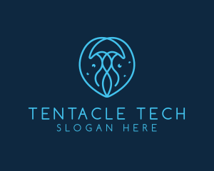 Tentacle - Oceanarium Aquatic Jellyfish logo design