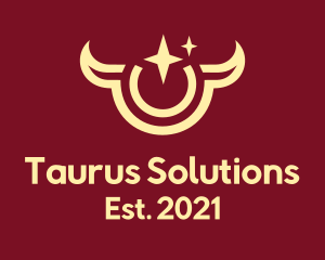 Astral Taurus Zodiac logo design