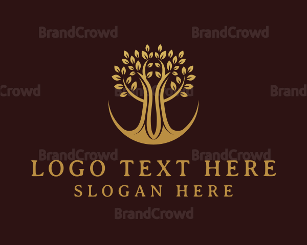 Luxury Gold Tree Logo