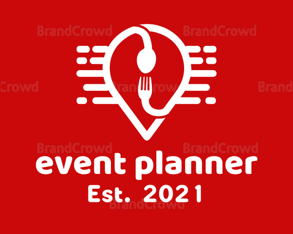 Food Location Pin Logo