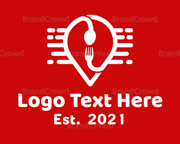 Food Location Pin Logo