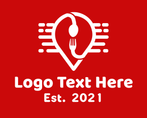 Kitchen - Food Location Pin logo design